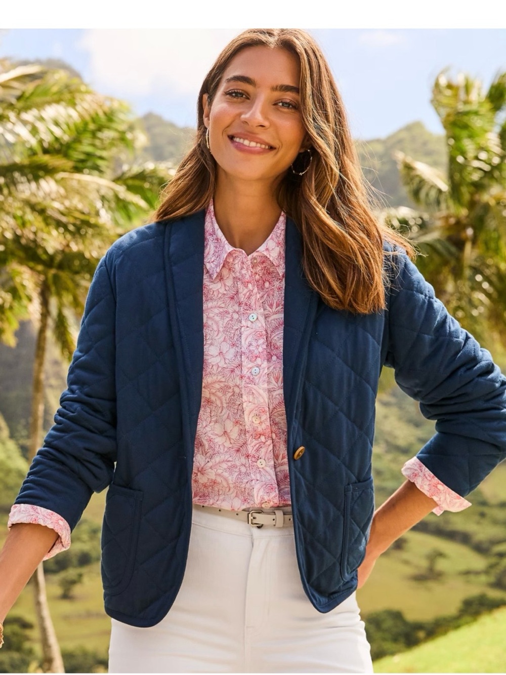 Tommy Bahama Quilted Shawl Blazer